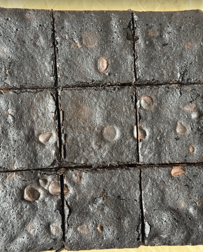 Sliced cocoa bars.