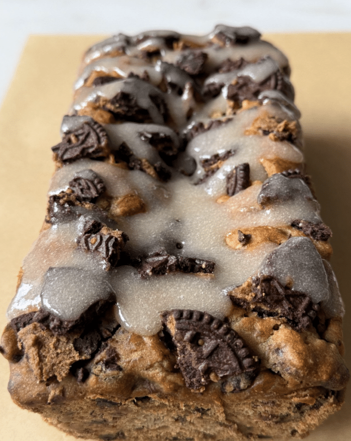 Cookies and cream banana bread.