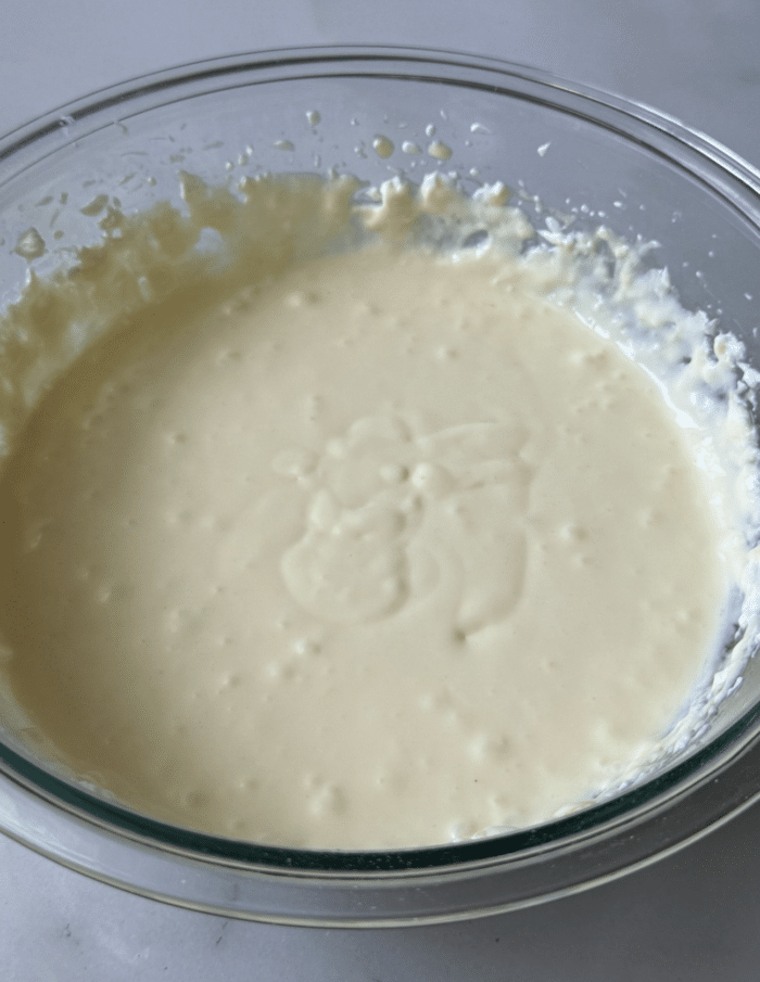 Vanilla creamy batter.