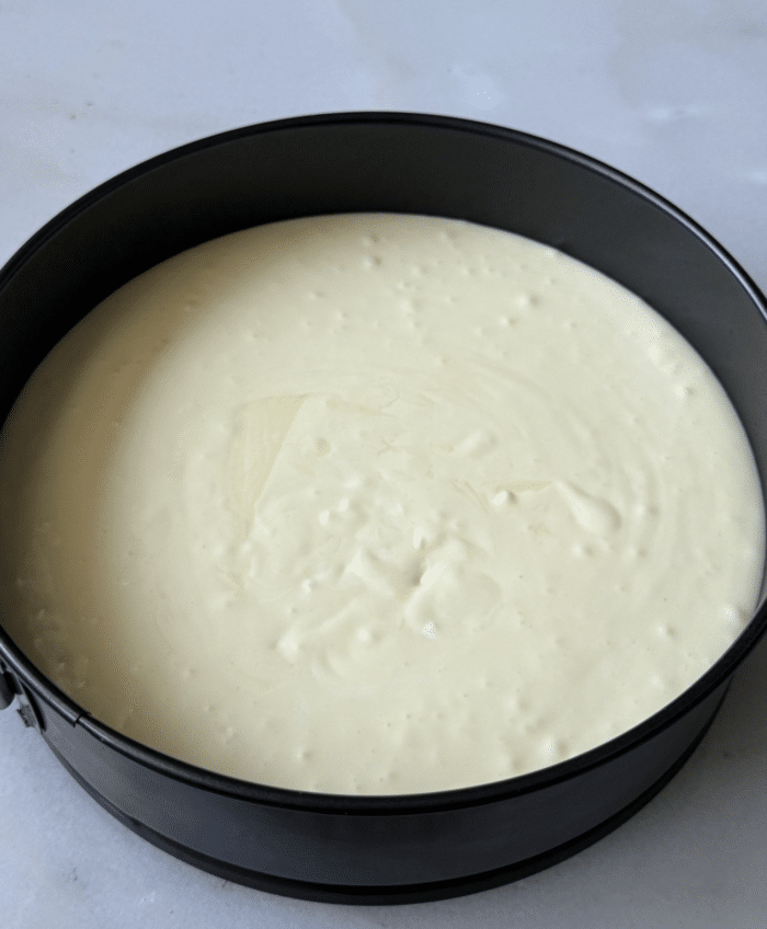 Vanilla cheesecake batter.