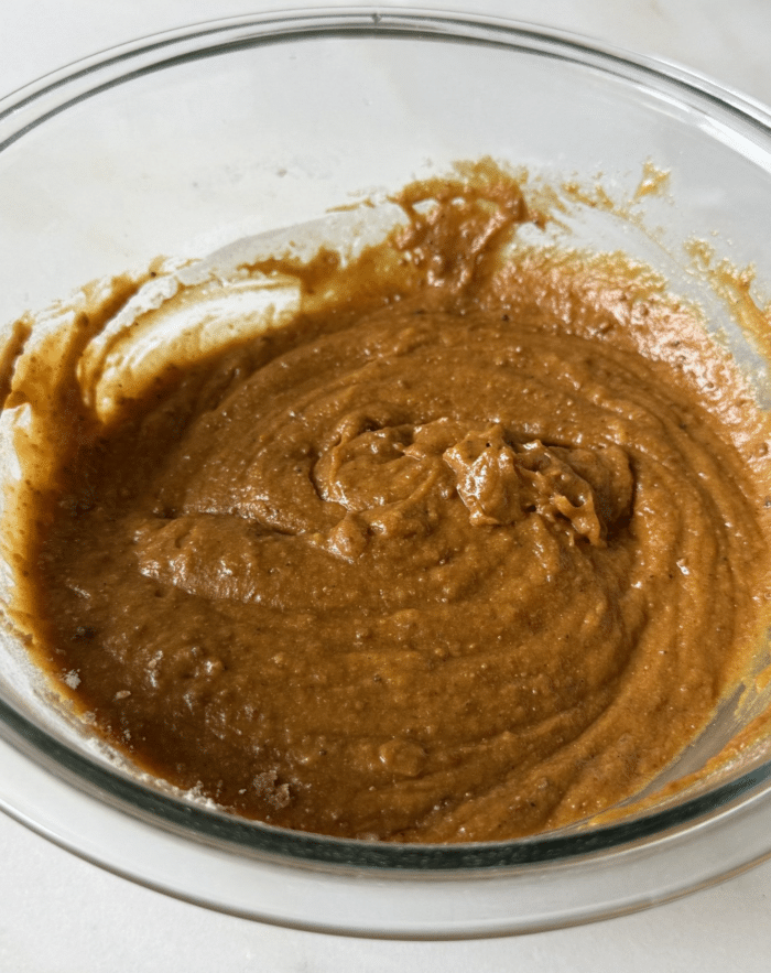 Dark orange dough.
