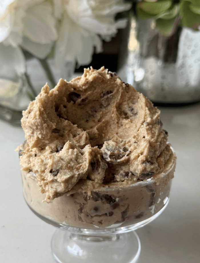 Bite of healthy dough.