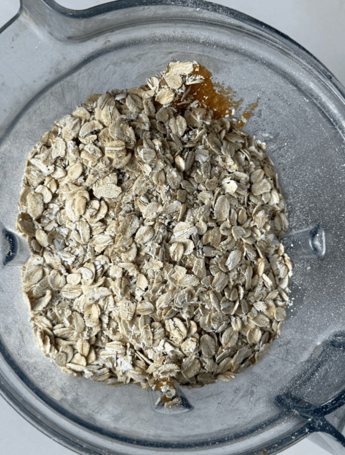 Oats in blender.