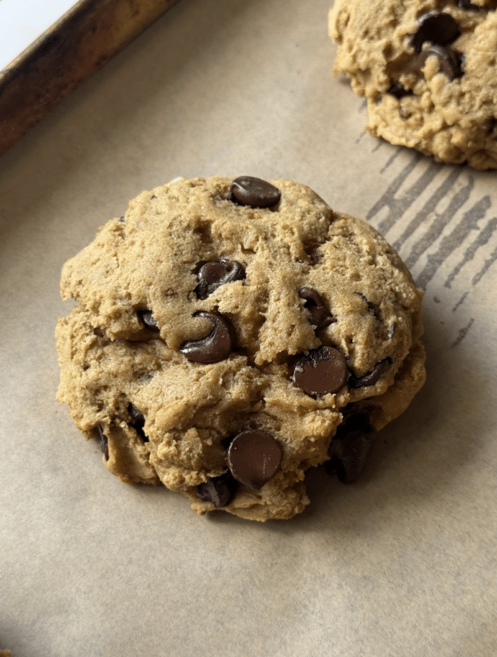 Close up of gooey cookie.