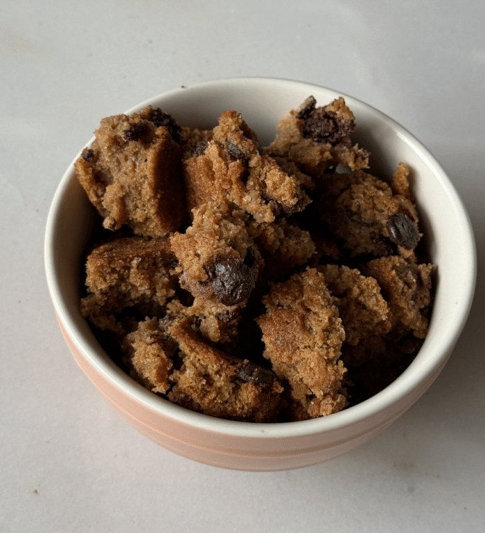 Cookie pieces.