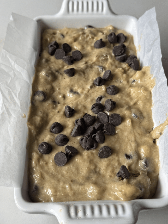 Chocolate chip yellow batter.