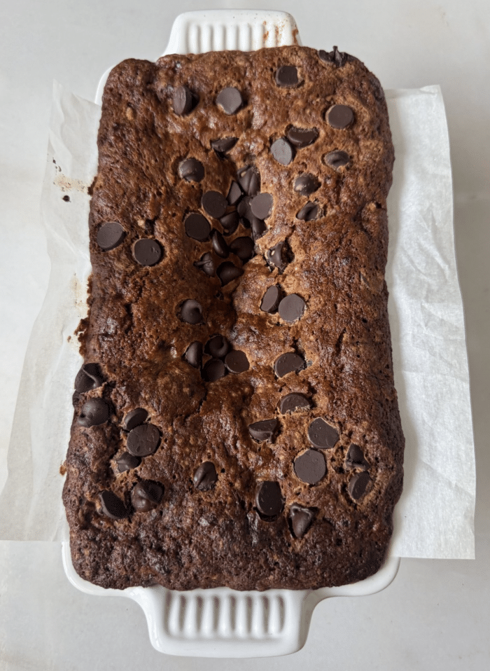 Baked cookie bread.