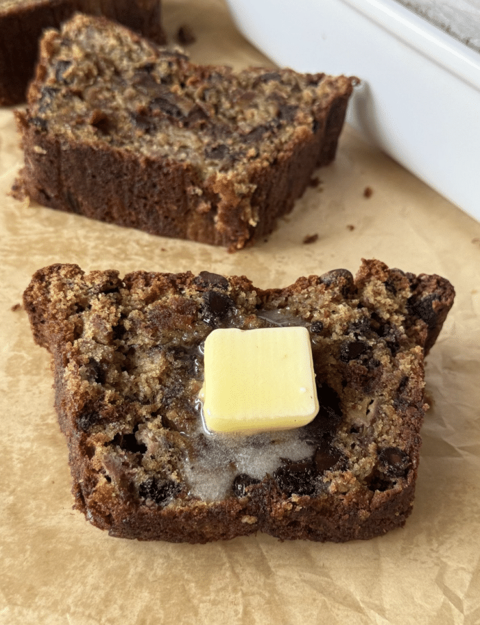 Chocolate chip cookie banana bread.