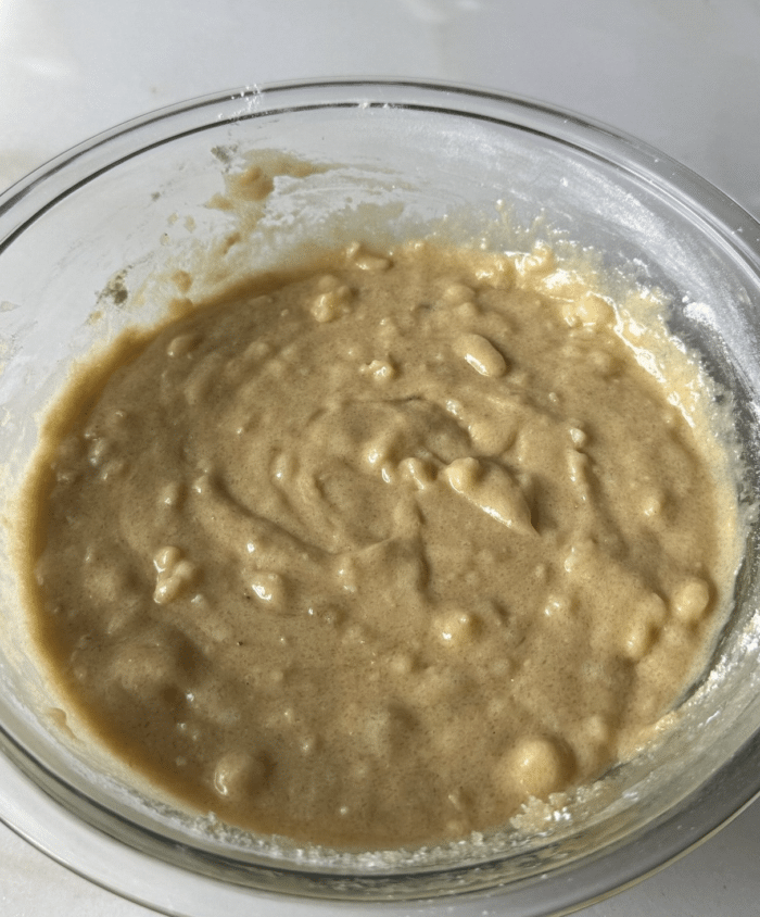 Bread batter bowl.