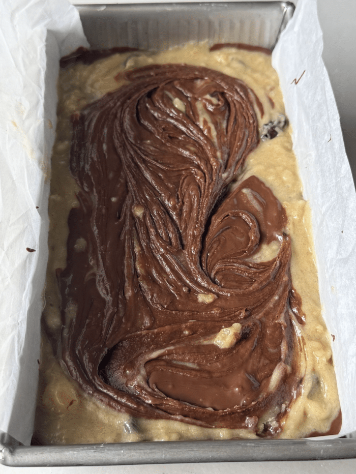 Chocolate mixture batter.