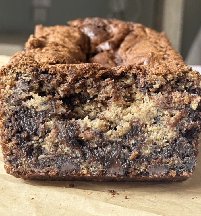 Fudge swirl banana bread.